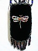 Black cell phone holder w/ dragonfly